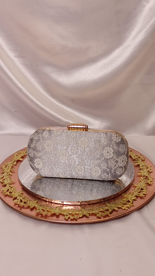 GREY CAPSULE CLUTCH