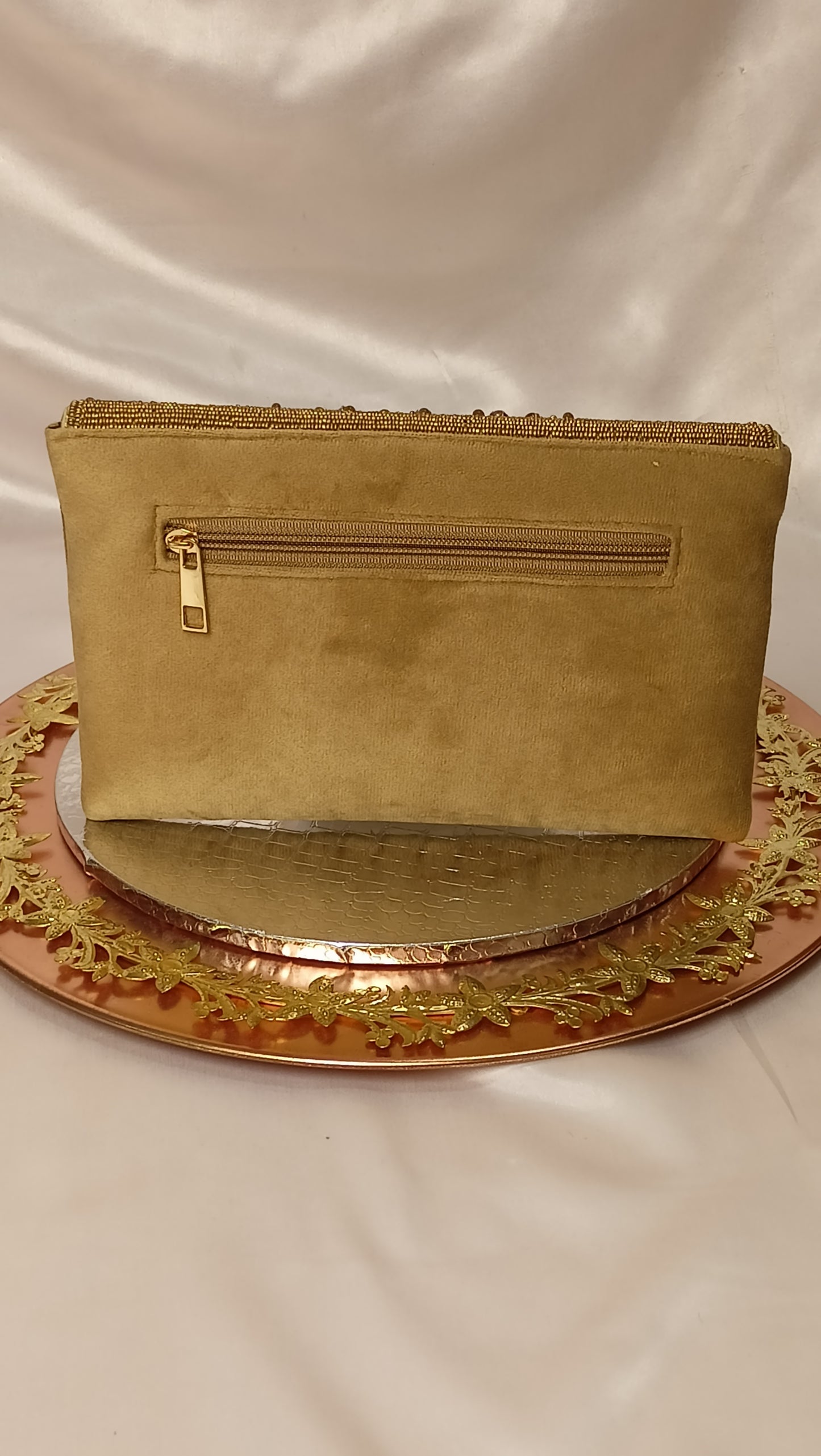 BEAD WORK  FLAP CLUTCH